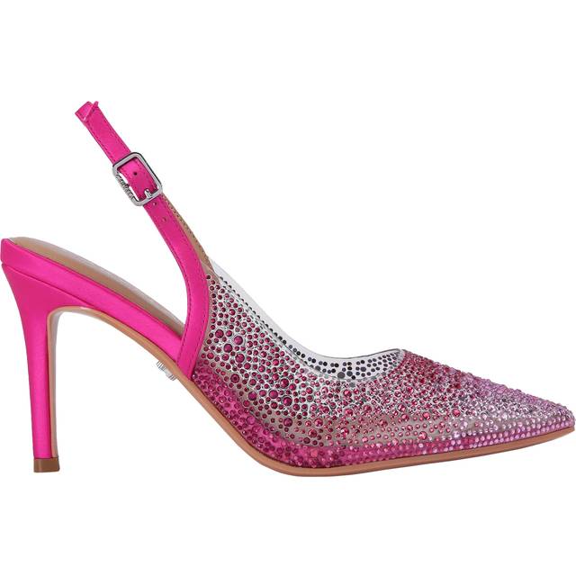 Carvela Positano Vinyl Jewelled Court Shoes, Pink