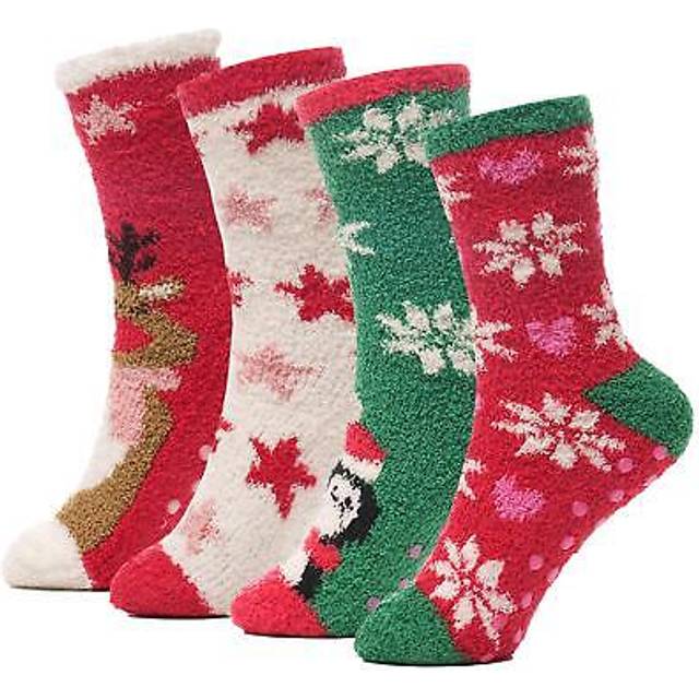 A2Z Ladies 4 Pack Christmas Novelty Durable Socks