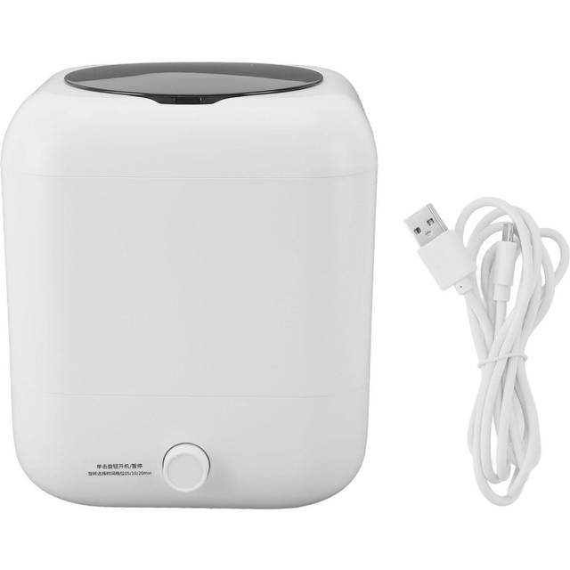Mini Washing Machine 5L Portable Underwear Washing Machine Digital Display 3 Level Timing white
