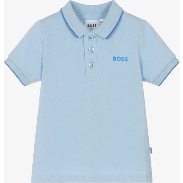 BOSS Baby Cotton Pique Polo Shirt, Persian Blue