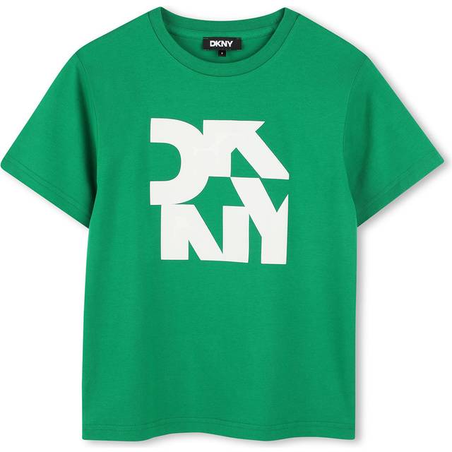 Dkny Boys Green Organic Cotton Logo T-Shirt - 6 year