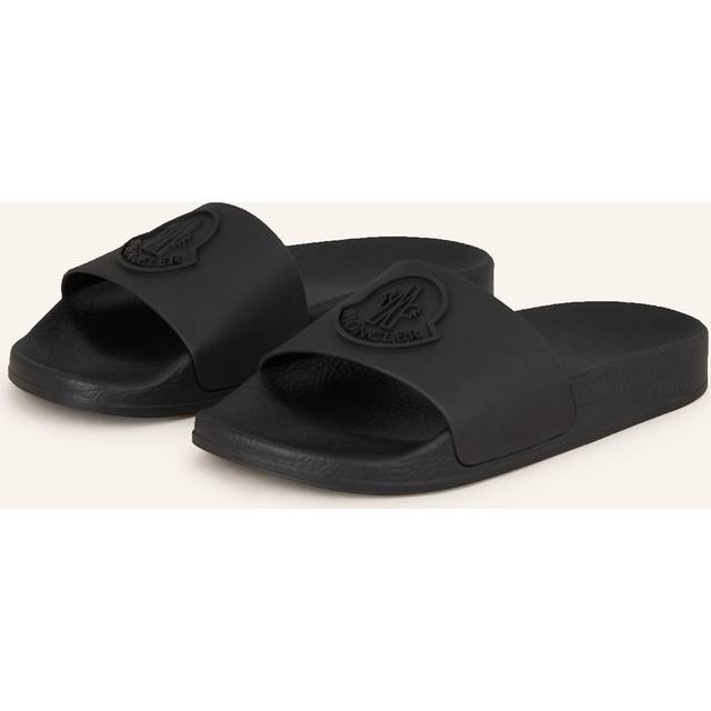 Moncler Enfant Black Petite Basile Logo Sliders - 32