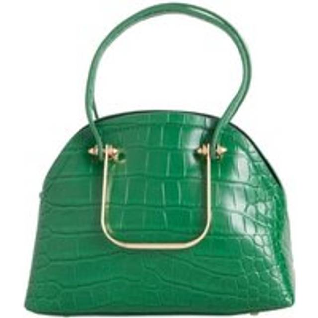Womens Dual Handle Croc Grab Bag in Green - One Size