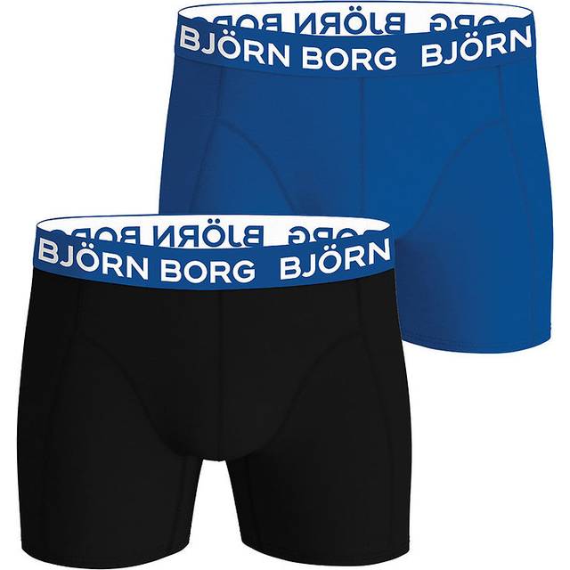 BJÖRN BORG Cotton Stretch Boxer 2P |Blå |134-140
