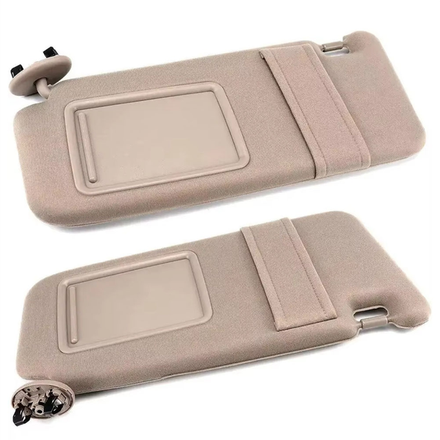 Car Interior Sun Visors Sunshade with Vanity Lights for Beige
