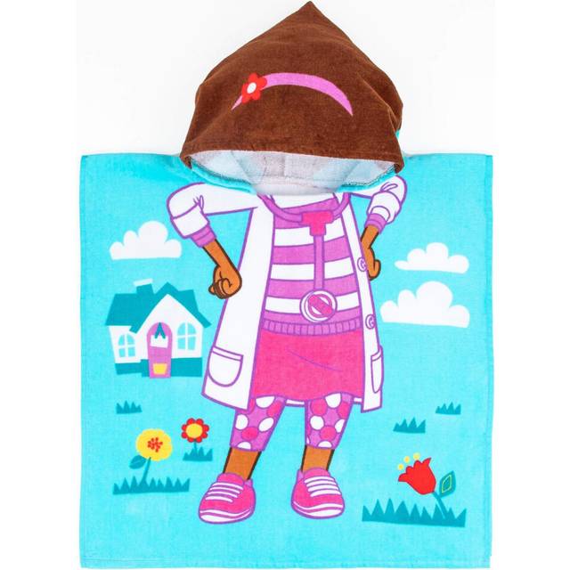 Disney Doc McStuffins Doc Kids Bath/Pool/Beach Hooded Poncho - Super Soft & Absorbent Cotton Towel  Measures 28 x 28 Inches Official Disney Product