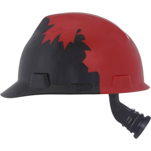MSA 10082233 Freedom Series V-Gard Cap Style Safety Hard Hat With Fas-Trac III Ratchet Suspension | Polyethylene Shell  Self Adjusting Crown Straps -