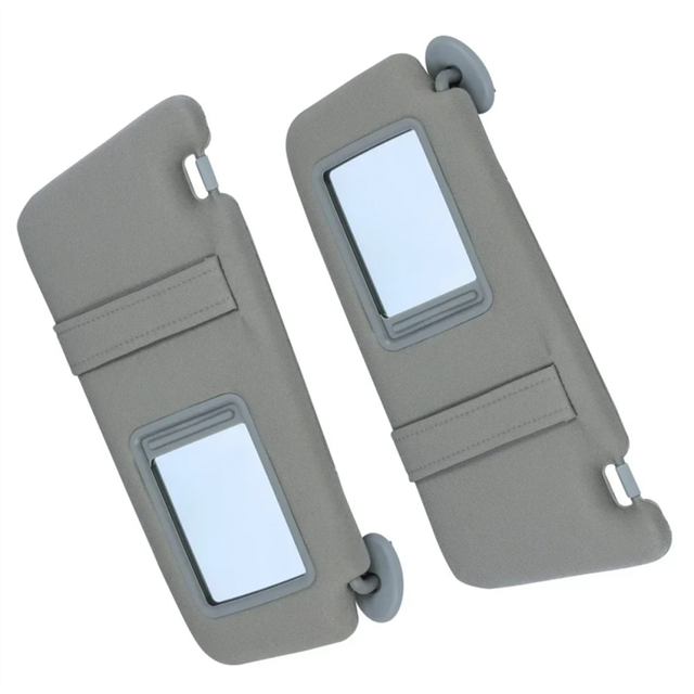 Car Interior Sun Visors Sunshade with Vanity Lights for Grey