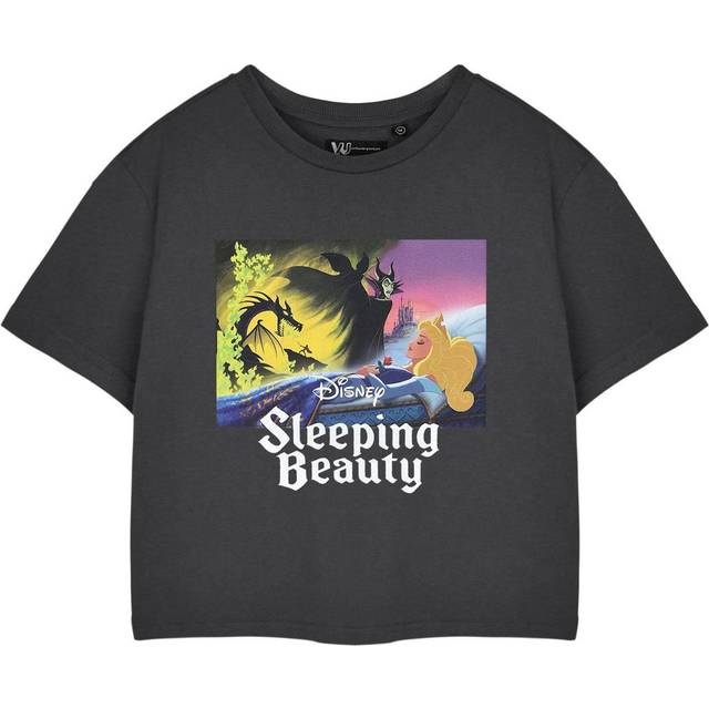 Sleeping Beauty Womens/Ladies Aurora Short-Sleeved Crop T-Shirt