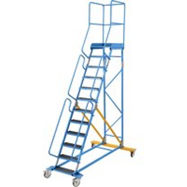 eurokraft pro ribbed rubber step insert, ribbed rubber step insert, 12 steps - light blue RAL 5012
