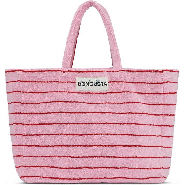 Bongusta - Naram Weekend Bag - Weekendväska - Baby Pink & Ski Patrol Red - L: 46 x W: 23 x H: 33 cm