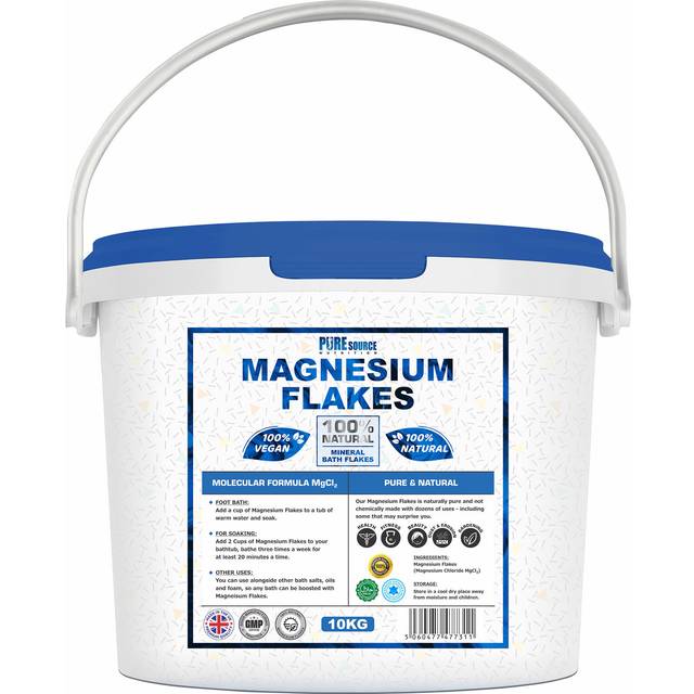 (10Kg) Magnesium Flakes Bucket Chloride Flake Salt