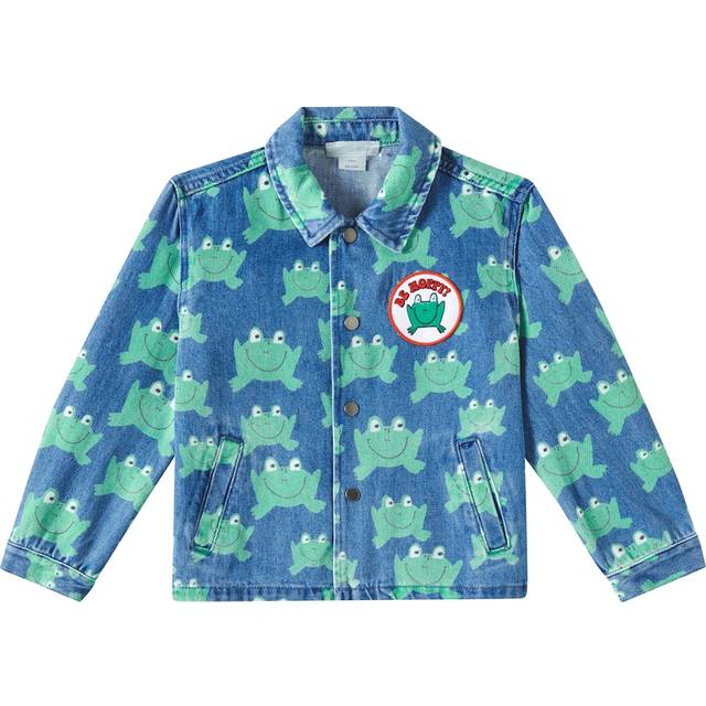 Stella Mccartney Kids Blue & Green Frog Denim Jacket - 6 year