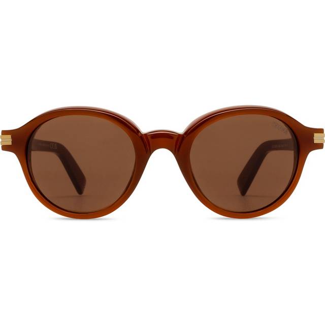 Zegna EZ0253 Sunglasses 45E Shiny Light Brown