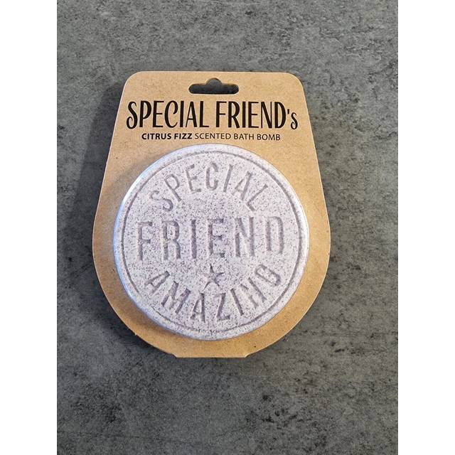 Special Friend Blue Citrus Fizz Scented Bath Bomb Relaxing Treat Gift Idea For Him