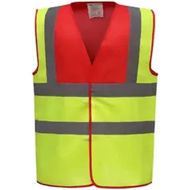 YOKO Two-Tone Class 1 Waistcoat M Red/Hi Vis Yellow - red/hi vis yellow