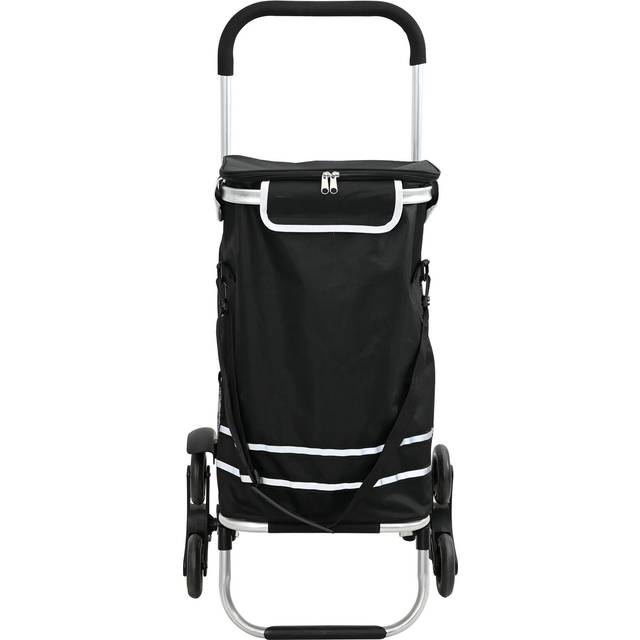 Vidaxl - Shopping Trolley with Stair Climber Black 40 l