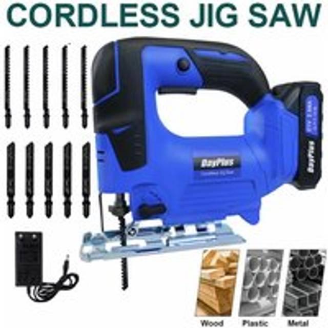 Briefness - Jigsaw Cordless Electric Jigsaw Tool, 4-Stage Orbital Setting for Woodworking, 26mm Stroke Length, 0~-45~ Bevel Cutting, Tool-Less Blade