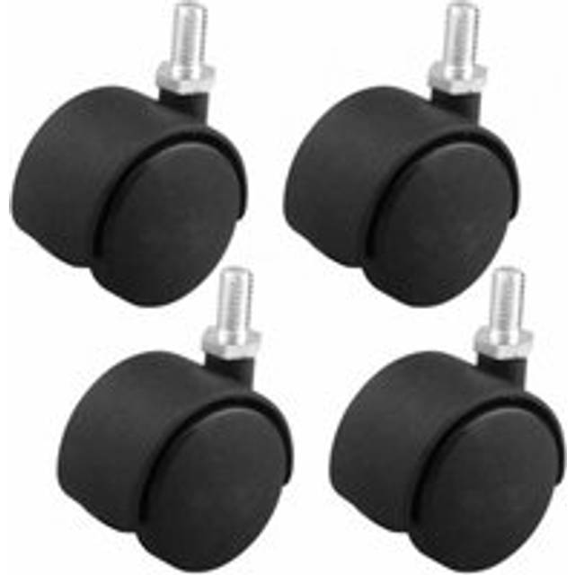 4pcs 40mm furniture swivel caster without brake with M8 x 15mm threaded stem height 65mm max load 30kg mini trolley wheel box