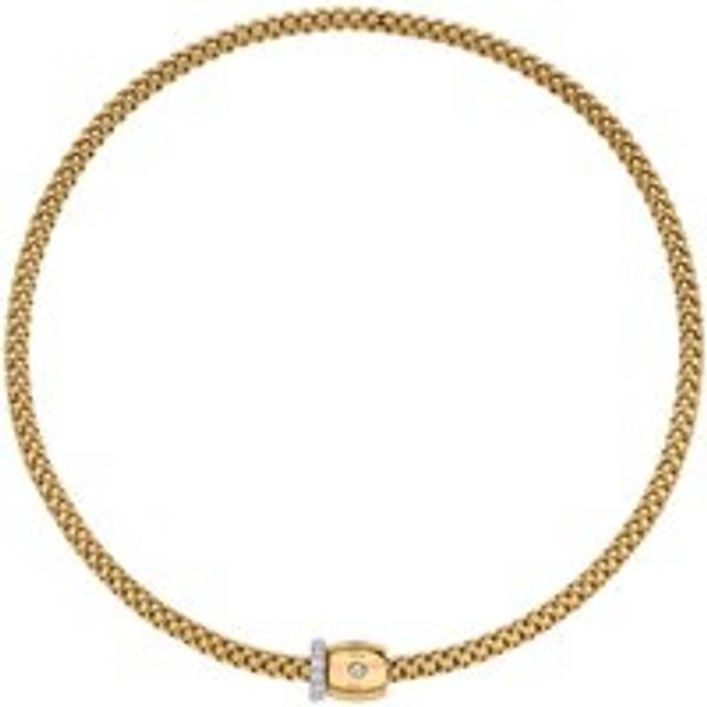 Fope Solo 18ct Yellow Gold 0.47ct Diamond 40cm Necklace