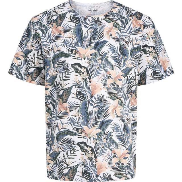 Jack & Jones - T-shirt jjeBryan Aop Tee S/S O-neck - Vit