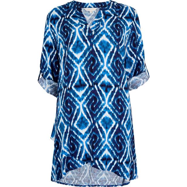 Apricot Women's Blue Tie Dye Print Tunic Top New Look - UK 14