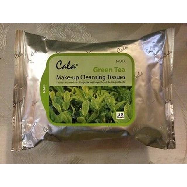 Cala Green tea make-up remover cleansing tissues 30 count  30 Count