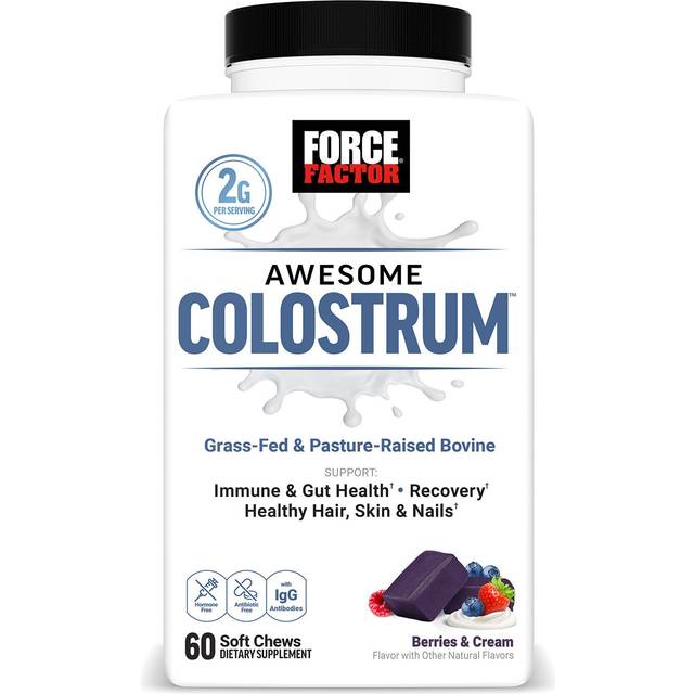 Force Factor  Awesome Colostrum™  Berries & Cream  60 Soft Chews