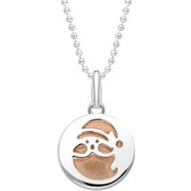 Rose Gold Plated Sterling Silver Santa Stencil Necklace - Option1 Value Rose Gold