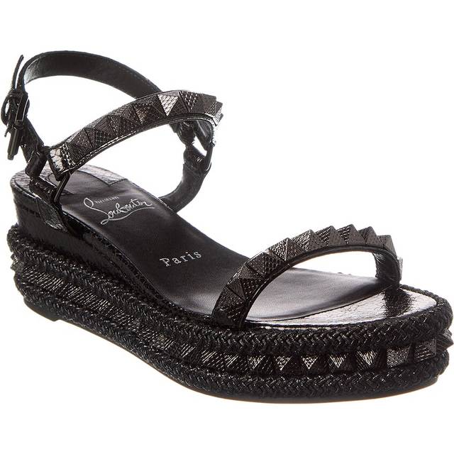 Christian Louboutin Pyraclou 60 Leather Wedge Sandal