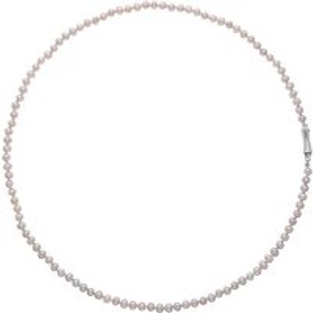Sterling Silver Freshwater Pearl Necklace D - Silver