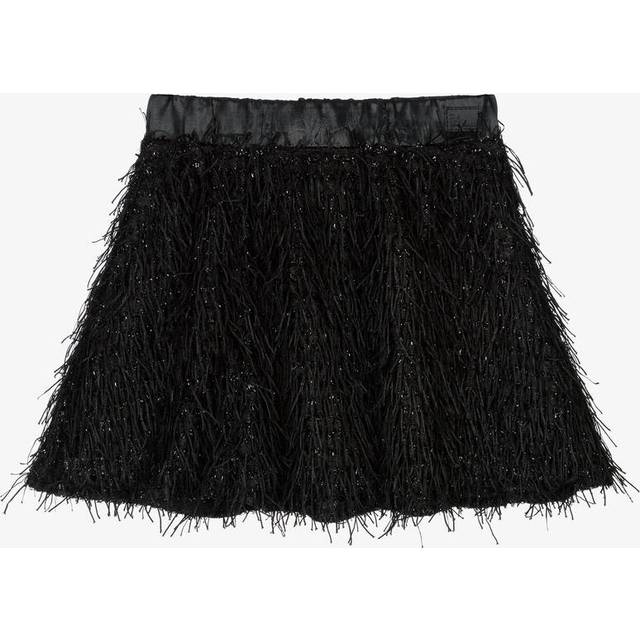 The Tiny Universe Girls Black Fringe Skirt - 2 year