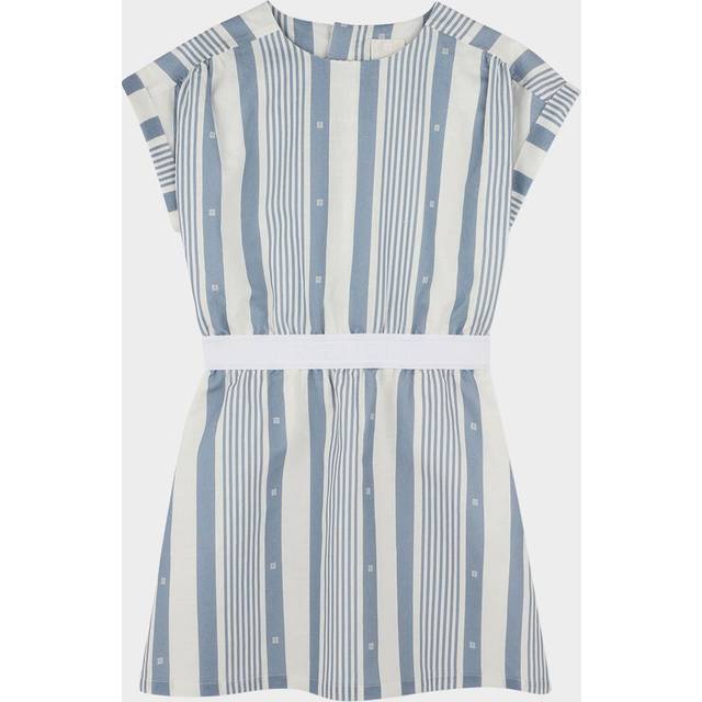 Givenchy Girls Blue & White Striped Linen Dress - 5 year