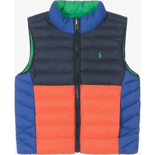 Ralph Lauren Boys Blue & Orange P-Layer 2 Reversible Gilet - 2 year
