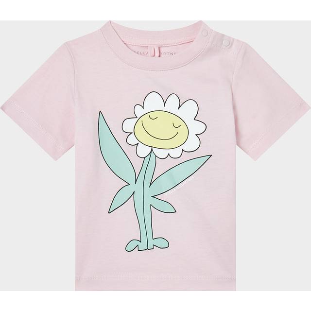 Stella McCartney Kids Baby Cotton Jersey Flower T-Shirt, Pink