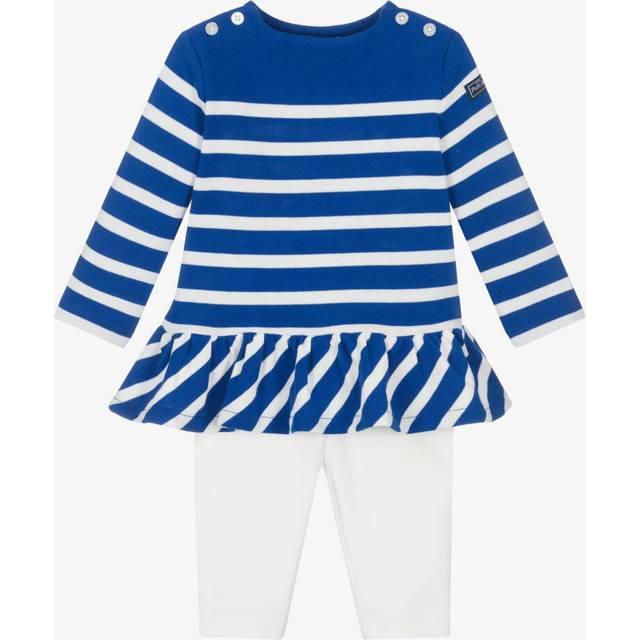 Polo Ralph Lauren Baby Girls Stripe T-Shirt And Legging Set - White/Blue, Blue, Size 18 Months - 18 MONTHS