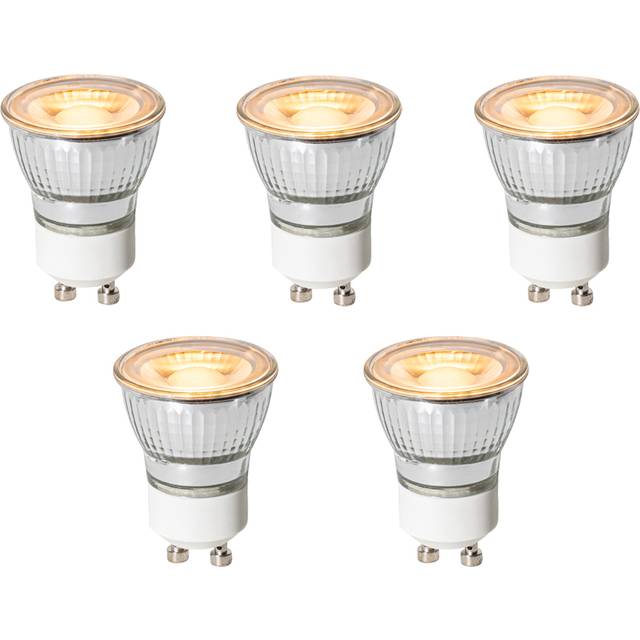Set of 5 GU10 Dimmable led Bulbs 35mm 4W 200 lm 2200K