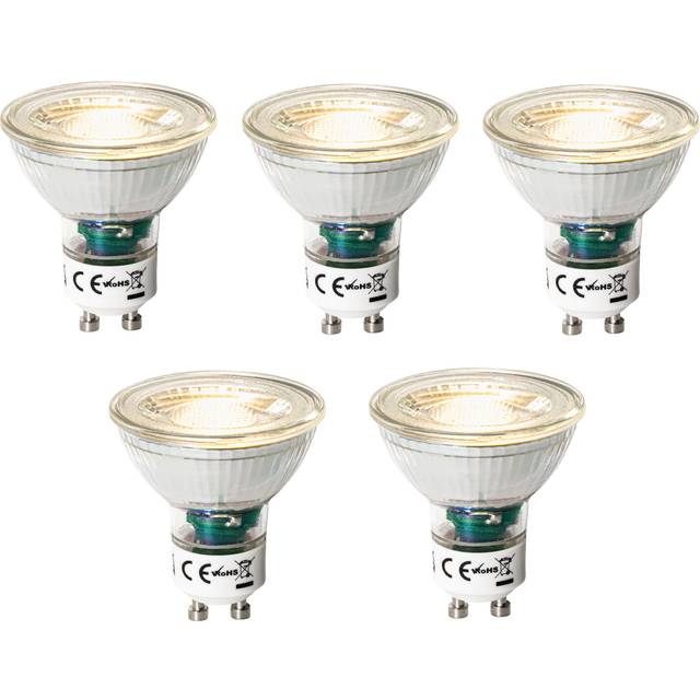 Set of 5 GU10 3-Step Dimmable led Bulbs 7W 600 lm 2700K