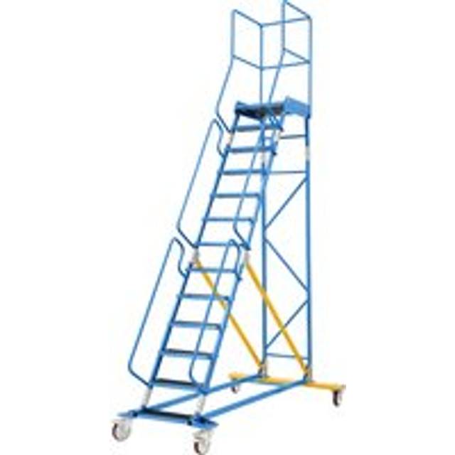 eurokraft pro ribbed rubber step insert, ribbed rubber step insert, 13 steps - light blue RAL 5012