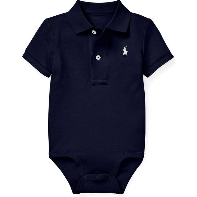 Ralph Lauren Baby Boys Blue Cotton Polo Shirt Bodysuit - 3 month