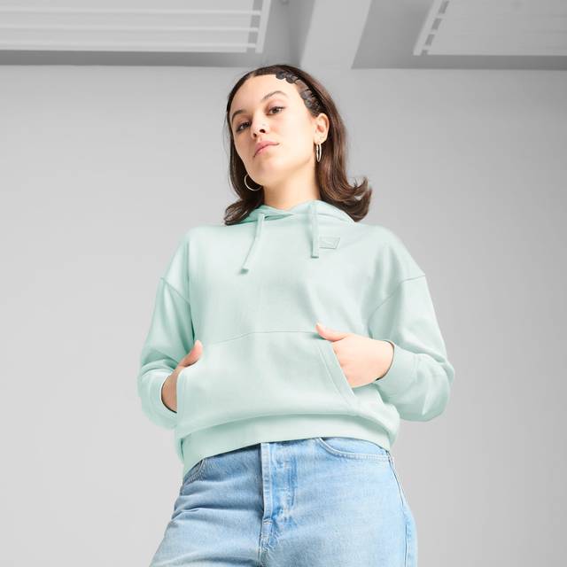 PUMA Ess Elevated Comfort Hoodie Women - ['Blå'] (X-Large)