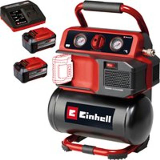 Einhell TE-AC 18/75 Li OF 18v Cordless Oil Free Air Compressor 5 Litre 1 x 2.5ah Li-ion Battery Charger