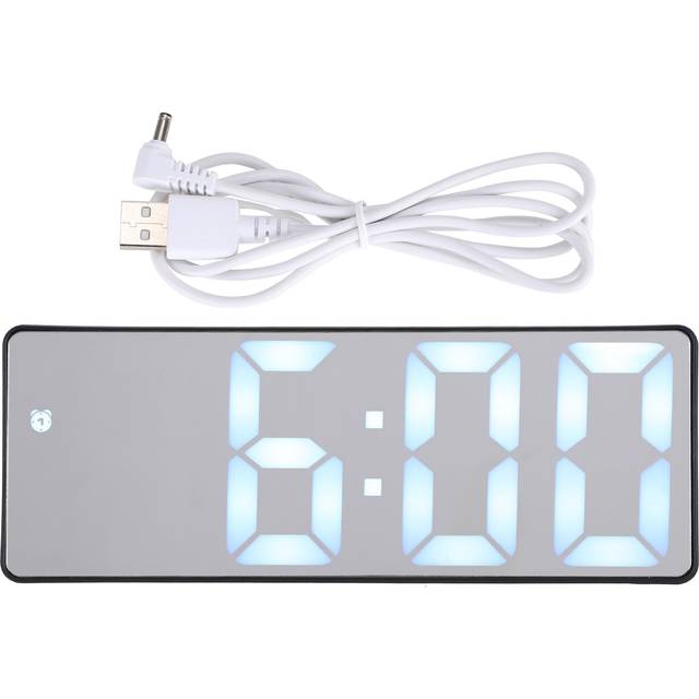 Innovative Desktop Electronic LED Display Digital Alarm Clock with Mirror for Home Bedroom