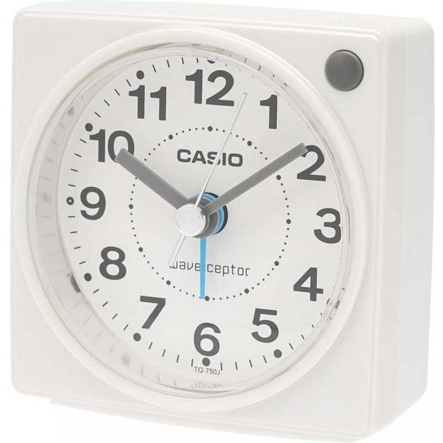 CASIO Table Clock Radio Clock Analog Square White TQ-750J-7JF