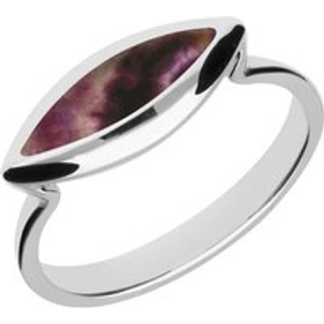 Sterling Silver Blue John Toscana Side Marquise Ring - Silver