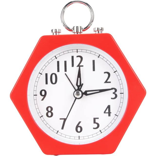 Alarm Clock Silent Battery Operated Decorative Metal Case Desktop Small Clock for Bedside