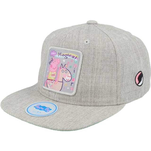 Peppa Pig - Grå snapback Keps - Kids Heather Grey Magical Unicorn Patch Snapback @ Hatstore