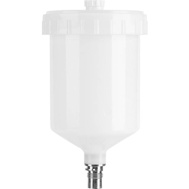 Plastic Cup Air Gravity Paint Pot Thread Connector for Spray Gun Tool 600ml Capacity