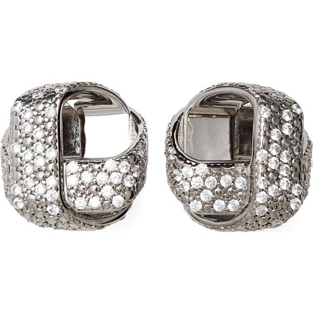 Jil Sander - crystal-embellished earrings - women - glass/Brass - One Size - Silver