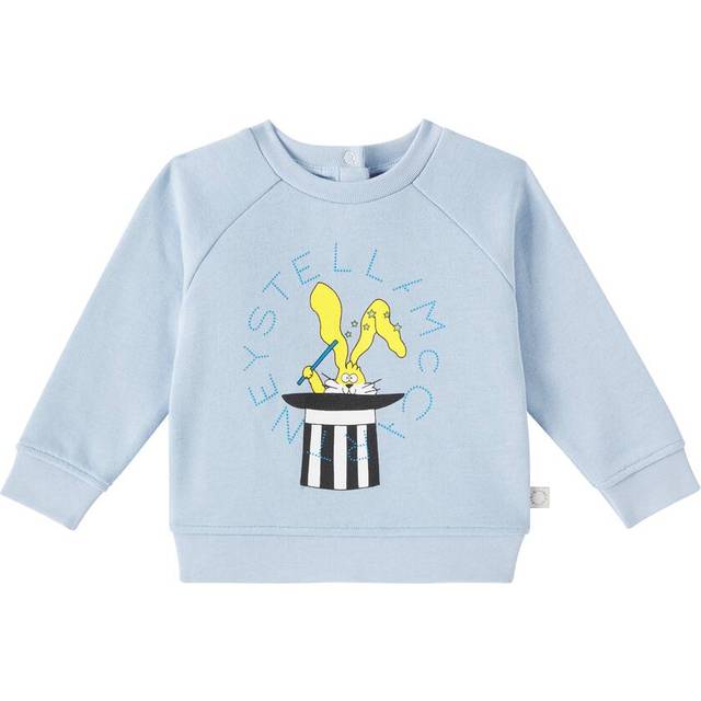 Stella McCartney Kids Baby Cotton Jersey Magicians Bunny Graphic Sweatshirt, Blue